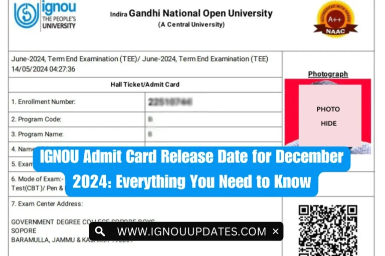 IGNOU Admit Card