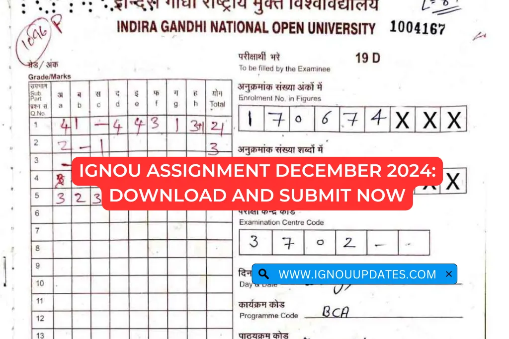 IGNOU Assignment December 2024