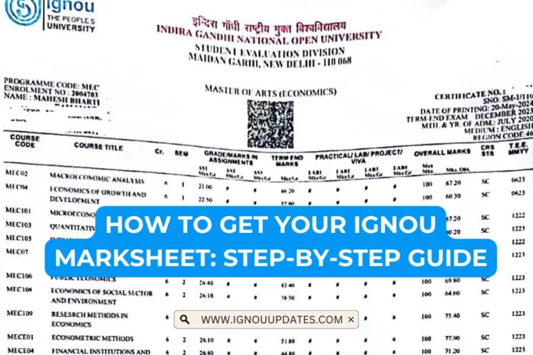 IGNOU Marksheet