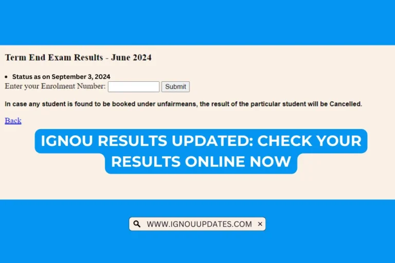 IGNOU Results Updated